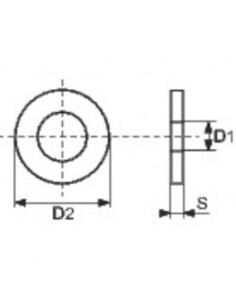 RONDELLE PLATE A2 M 6MM / 200 VISWOOD MU2616B 2