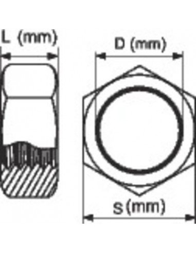 ECROU 6 PANS INOX A2 6MM / 200 ACTON 626016