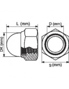 ECROU BORGNE INOX A2 6MM / 200 VISWOOD 15872616B 2