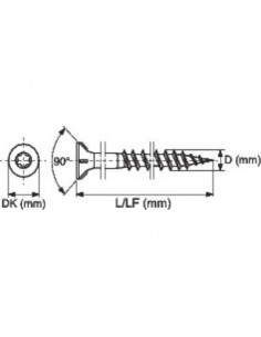 VIS CUT INOX A2 TX 4.5X70 /100 SPAX 25170004507021 2