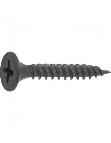 1000 Vis plaque de plâtre Tête trompette PH Acier phosphaté noir 3,5X25mm RIFIX 1PLACO3525