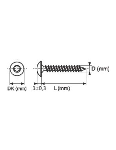VIS PENTURE TX NOIRE 6X50/ 200 VISWOOD 3136050