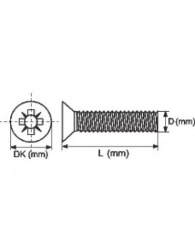VIS METAUX INOX PZTF 4X40 /200 VISWOOD 9652Z404016B