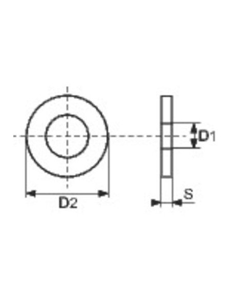 RONDELLE PLATE A2 M 14MM /50 VISWOOD 6250114