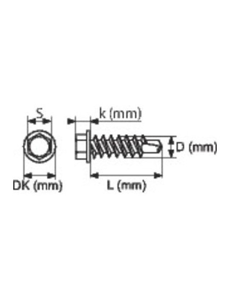 AUTOPERCE ACIER TH 4.8X19 /500 VISWOOD 7504K4819