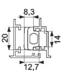 VERROU TITAN FEUILLURE 220 BLC FAPIM 3715 2