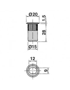 GACHE VERROU TITAN DOUILLE INX FAPIM 3738 2