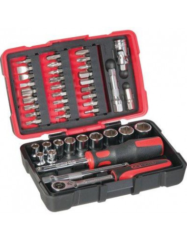 COFFRET 44 PCS DOUILLES + ACC KS TOOLS 922.0644
