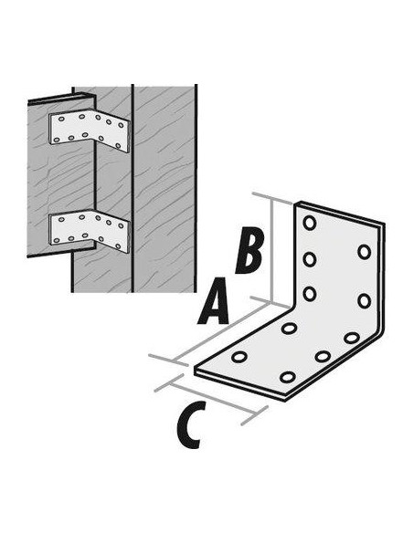 EQUERRE STANDARD 50X50X40X2 GAH ALBERTS 330255