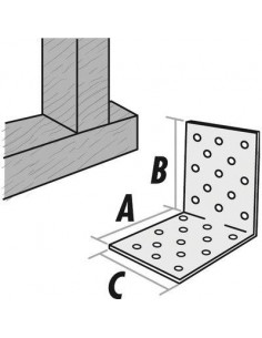 EQUERRE PERFOR. 80X 80X 80X2.5 GAH ALBERTS 330859 2