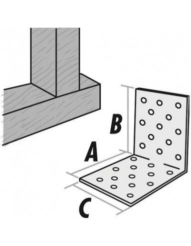 EQUERRE PERFOR.100X100X 80X2.5 GAH ALBERTS 332068