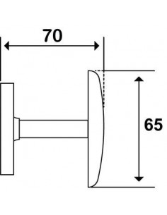 Patère 1 tête acier Blanche GODONNIER 841901 2