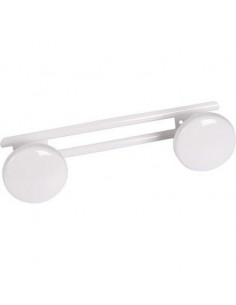 Patère 2 têtes acier Blanche GODONNIER 841902