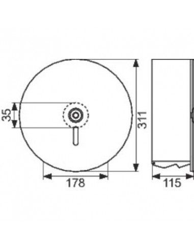 DISTRIBUTEUR PAPIER D31 INOX PELLET 878655