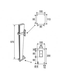 POTEAU DE FIXATION HORS CLOISO PELLET 048400 2
