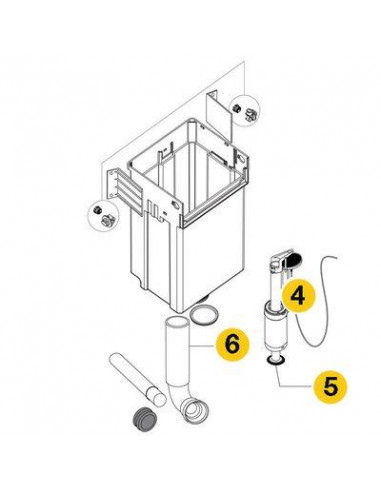 RESERVOIR CE71 DISSIMULE. POU REGIPLAST CE71