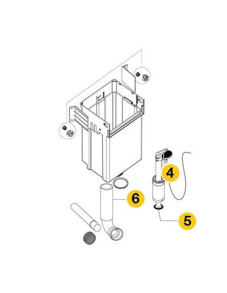 RESERVOIR CE71 DISSIMULE. POU REGIPLAST CE71