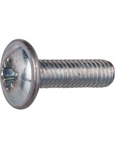 Vis métaux Tête cylindrique bombée PZ Acier zingué 6X20mm V2006020ZI