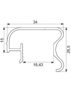 PROF POIG 19MM KT BLC 2.55M PLACARDÉCOR 1120102102550 2