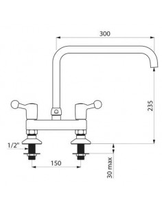 MELANGEUR G.C. 1/2 ENTRAXE 150 DELABIE 5641T3 2