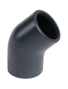 Raccord coudé 45° pression PVC Noir Femelle/Femelle Ø50mm NICOLL XB8M50_S10