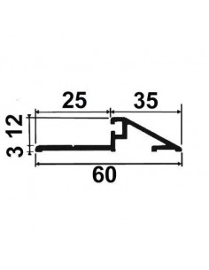 SEUIL ALU BRUT 4111 4M VACHETTE 3159150332664 2