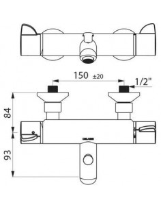 MITIGEUR BAIN DCH SECURITHERM DELABIE H9752S 2