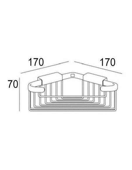 PORTE-SAVON ANGLE CHROME INDA A0449HCR007