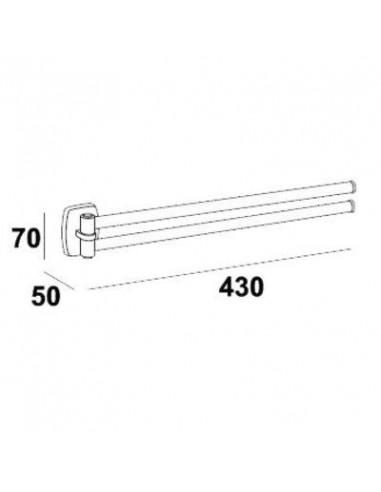 PORTE-SERVIETTE 2 BARRES INDA A22150CR003