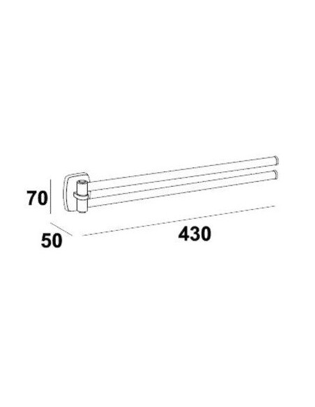 PORTE-SERVIETTE 2 BARRES INDA A22150CR003