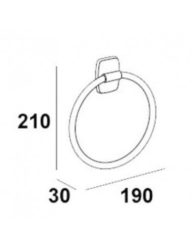 ANNEAU PORTE-SERVIETTE INDA A2216TCR003