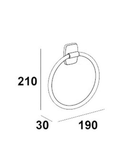 ANNEAU PORTE-SERVIETTE INDA A2216TCR003