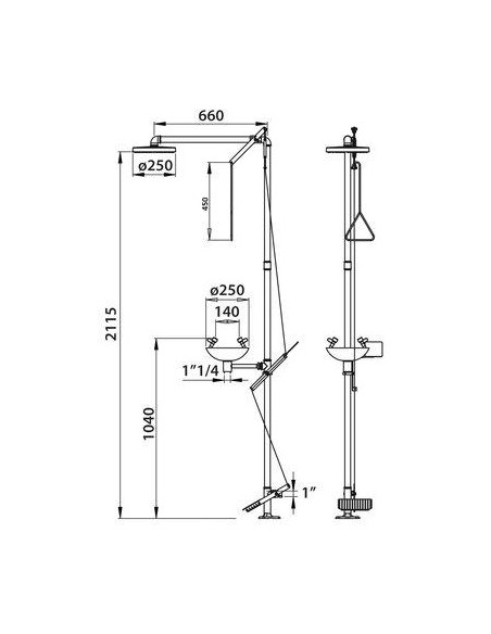 COLONNE DOUCHE SECURITE CDE DB DELABIE 9203