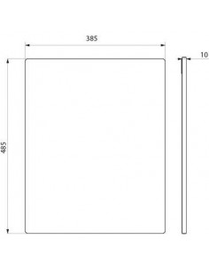 MIROIR INOX POLI 500X400X10 DELABIE 3452 2
