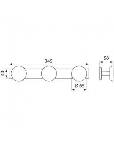PORTE VETEMENT 3 TETES INOX DELABIE 303D