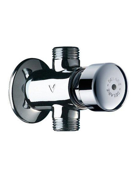 Robinet temporisé Tempostop pour urinoir 15x21 droit pour raccordement en ligne DELABIE 777000