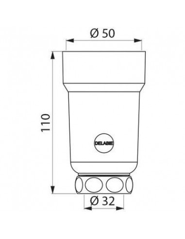 SIPHON D'URINOIR ABS CHROME DELABIE 771000