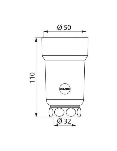 SIPHON D'URINOIR ABS CHROME DELABIE 771000