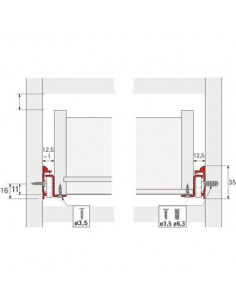 COULISSE 402 300MM BLANC HETTICH 1058344 2
