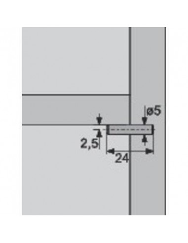TAQUET CYLINDRIQUE 5X24 HETTICH 25124