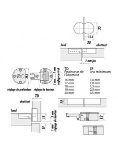 CHARNIERE D'ABATTANT 35MM HETTICH 40242 2