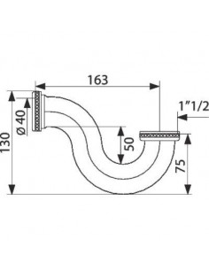 SIPHON BAIGNOIRE TUBE LAITON VALENTIN 25530000900 2