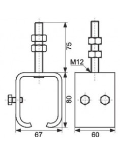 SUPPORT TIGE FILETEE 131.310 ROBINET 131.310 2