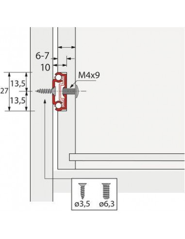 GLI.BIL.ZG 350X550/27/2 HETTICH 25156
