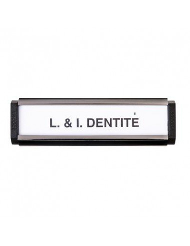 PORTE ETIQU.PVC NOIR FILET ARG 3288320009058PA