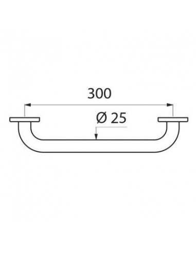 BARRE DT ECO 300MM INOX D.25 DELABIE 530