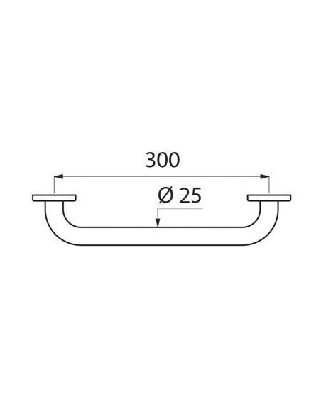 BARRE DT ECO 300MM INOX D.25 DELABIE 530