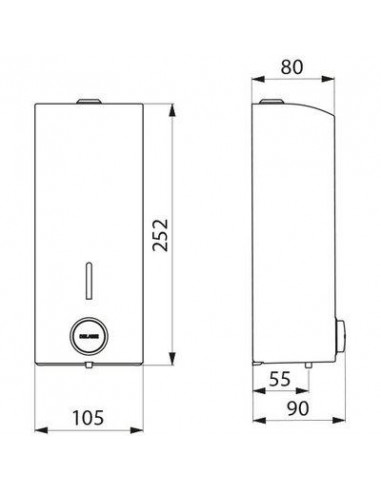 DISTRI SAVON MURAL INOX POL 1L DELABIE 510580