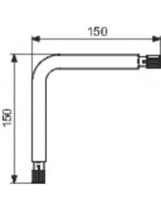 COUDE RACCORDEMENT 150X150MM DELABIE 2393 2