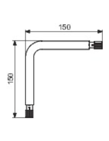 COUDE RACCORDEMENT 150X150MM DELABIE 2393